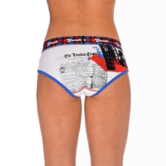 GINCH Gonch Boyfriend Brief Underwear Panty I Love London Cotton Spandex - Picture 5 of 11